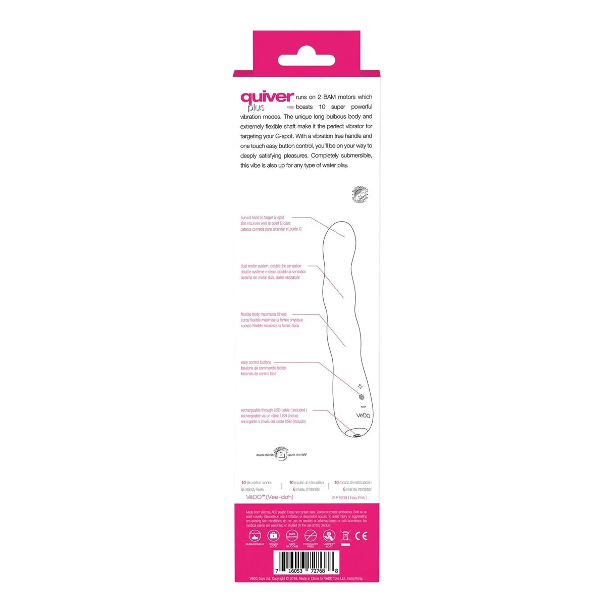 VeDO Quiver Plus Rechargeable Vibe