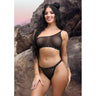 Vibes Bad Bitch One Shoulder Bling Bralette & Panty