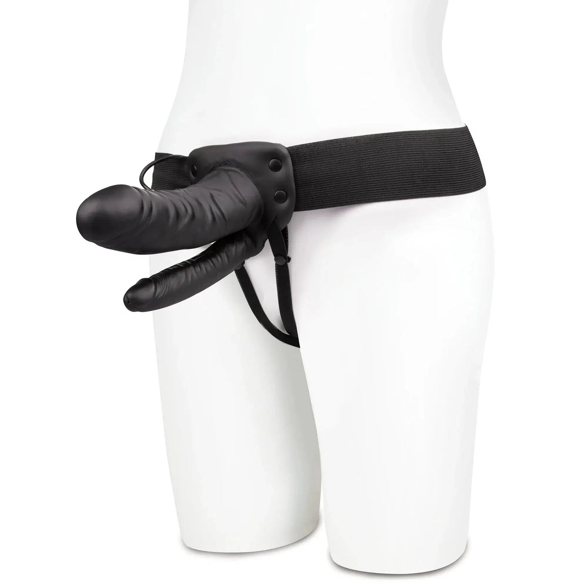 Vibrating Hollow Double Penetration Strap On Dildo
