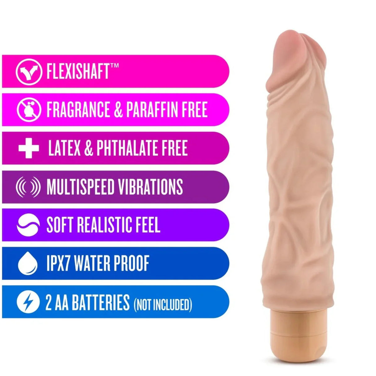 Blush Dr. Skin 8.5" Realistic Vibrating Dildo