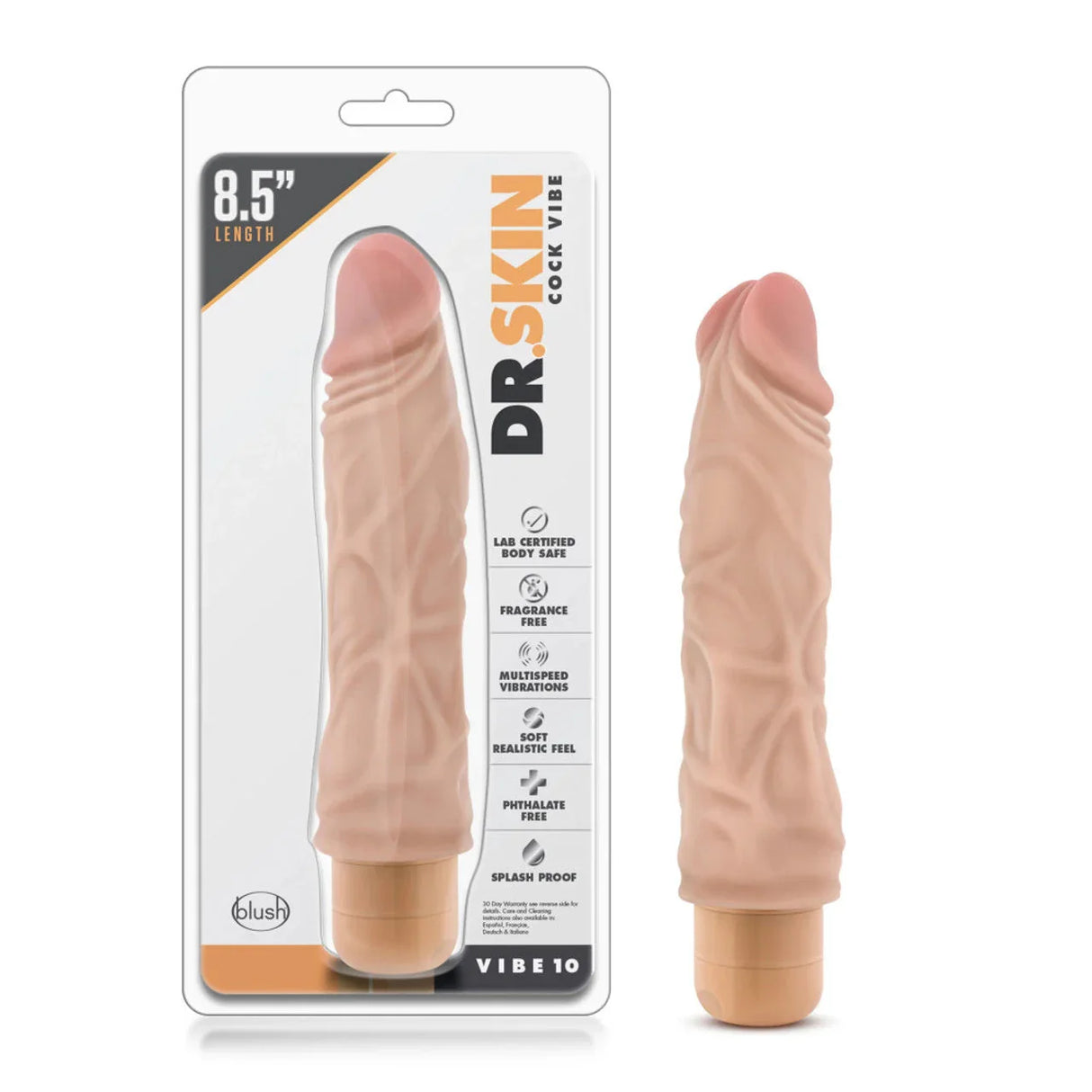 Blush Dr. Skin 8.5" Realistic Vibrating Dildo