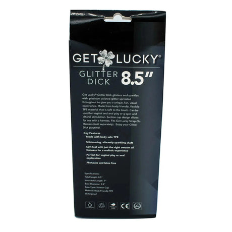 Get Lucky 8.5 Inch Real Skin Glitter Dildo