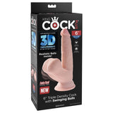 King Cock Triple Density Dildo with Swinging Balls