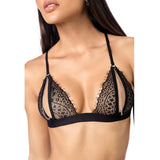 Lace Bra, G-String, Lace Eye Mask & Cuffs Set - L/XL