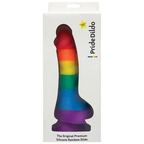 Pride Silicone Rainbow Dildo with Balls