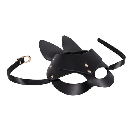PU Leather Bunny Mask