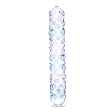 Purple Rose Nubby Glass Dildo