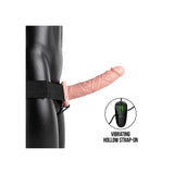 RealRock 8 Inch Vibrating Hollow Strap-On