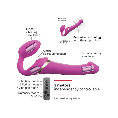 Strap-On-Me Multi Orgasm Bendable Strapless Strap On - Medium
