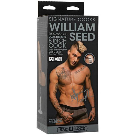 Vac-U-Lock William Seed Dual Density 8 Inch Uncut Cock