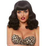 Black Retro Curly Bob Wig