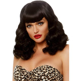 Black Retro Curly Bob Wig