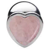 Booty Sparks Gemstones Rose Quartz Heart Anal Plug