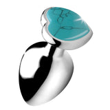 Booty Sparks Gemstones Turquoise Heart Anal Plug