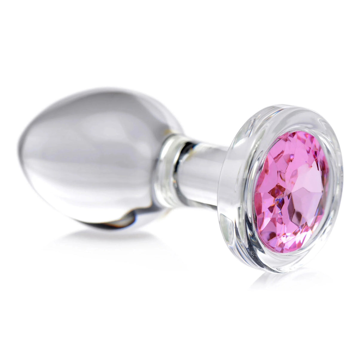 Booty Sparks Pink Gem Glass Anal Plug