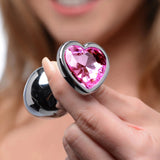 BootySparks Pink Heart Gem Anal Plug Set