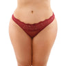 Bottoms Up Ivy Eyelash Lace Panty With Criss Cross Back & Bow Trims