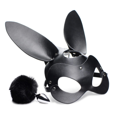 Bunny Tail Anal Plug & Mask Set