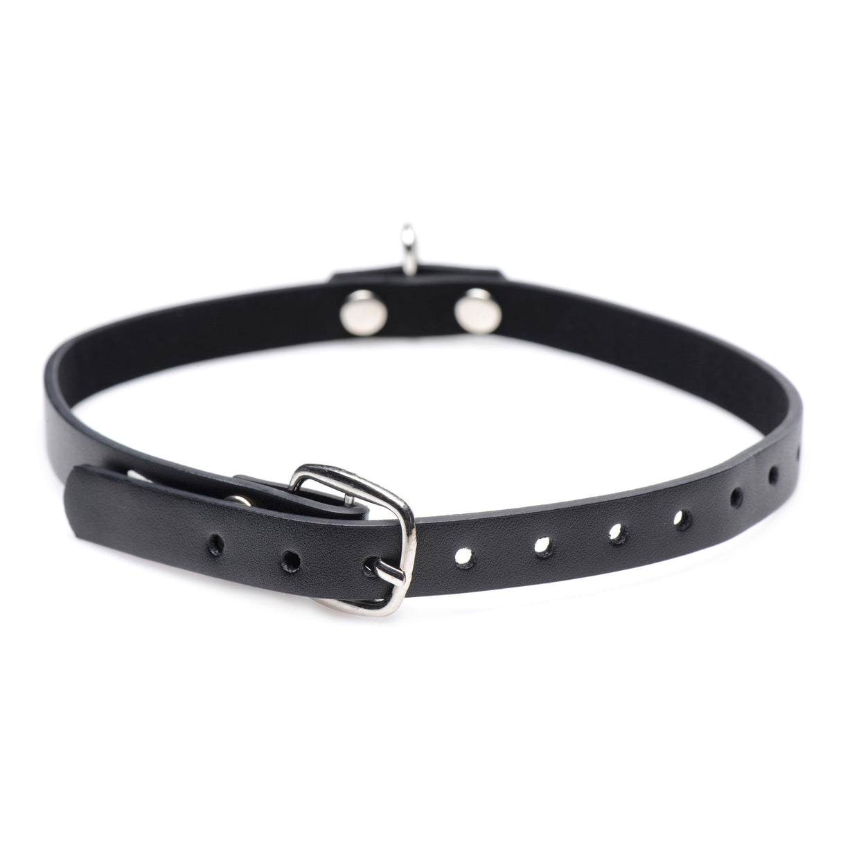 Collared Vixen Silver Ring Slim Choker