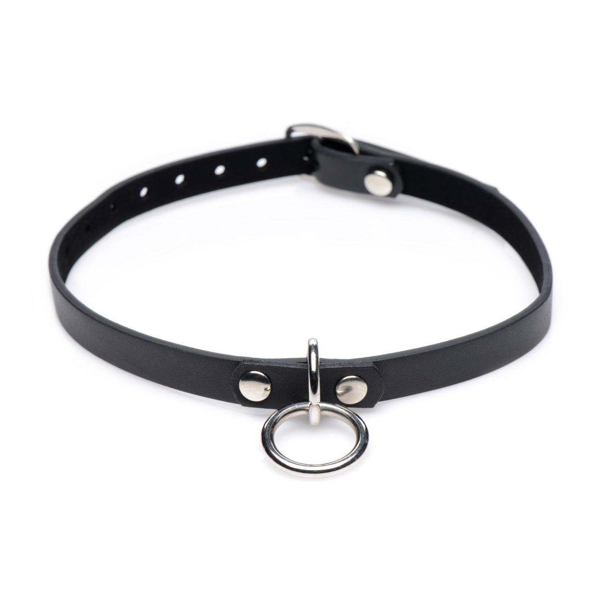 Collared Vixen Silver Ring Slim Choker