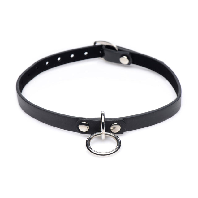 Collared Vixen Silver Ring Slim Choker