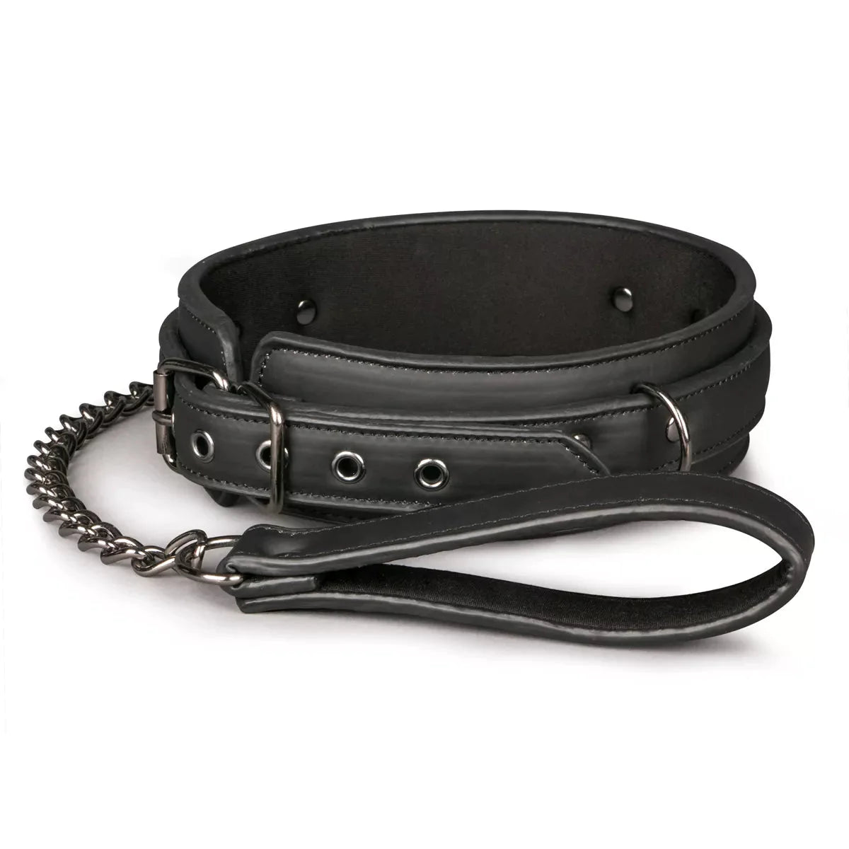 Easy Toys Fetish Faux Leather Collar with Leash