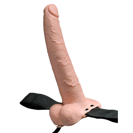 Fetish Fantasy Series 9" Hollow Vibrating Strap-On with Balls