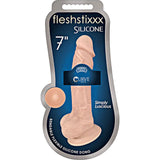 FleshStixxx Bendable Flexible Silicone Dildo with Balls