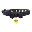 Golden Kitty Cat Bell Collar - Black