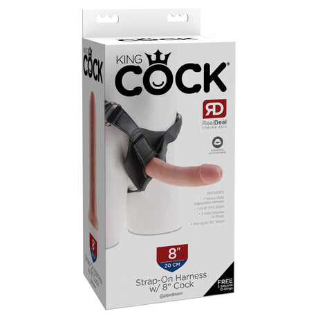 King Cock Strap-On Harness with 8 Inch Dildo