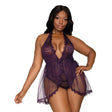 Lace & Sheer Skirted Teddy