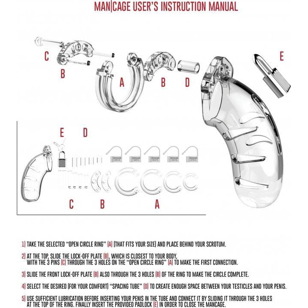 ManCage Model 06 Transparent 5.5" Cock Cage