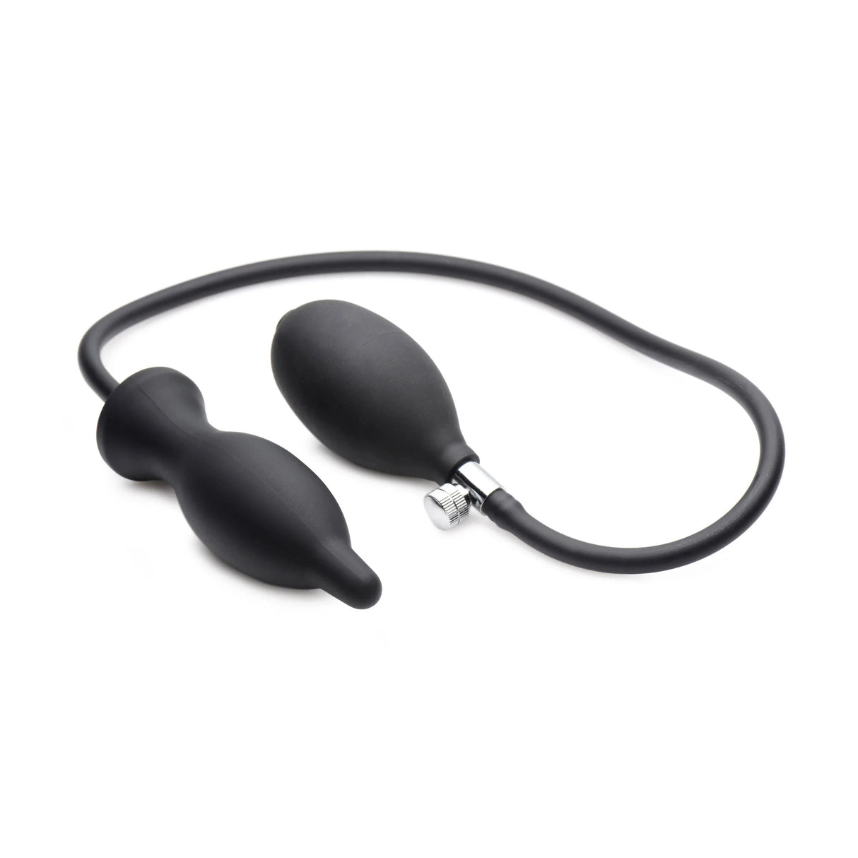 Master Series Dark Inflator Inflatable Silicone Anal Plug