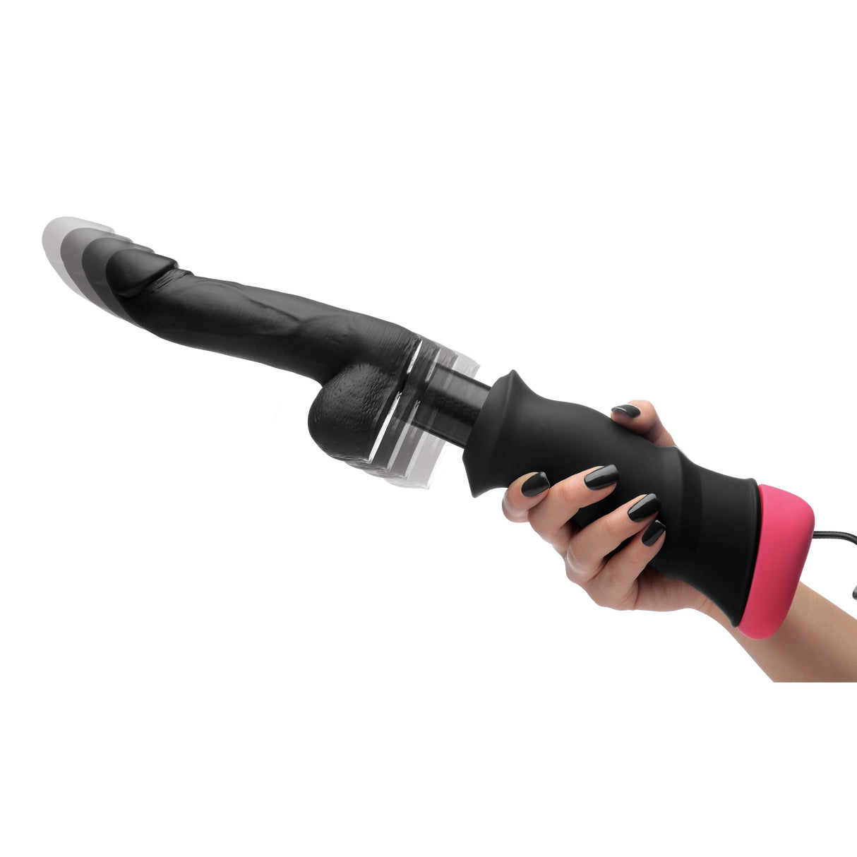 Mega-Pounder Hand-held Thrusting Silicone Dildo
