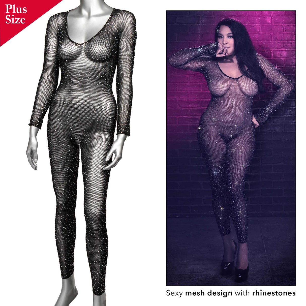 Radiance Crotchless Full Body Suit