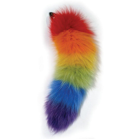 Rainbow Foxy Tail Stainless Steel Butt Plug