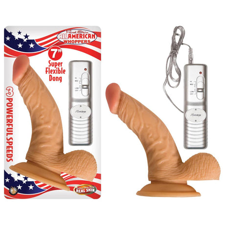 Real Skin Whoppers Curved Vibrating Dildo