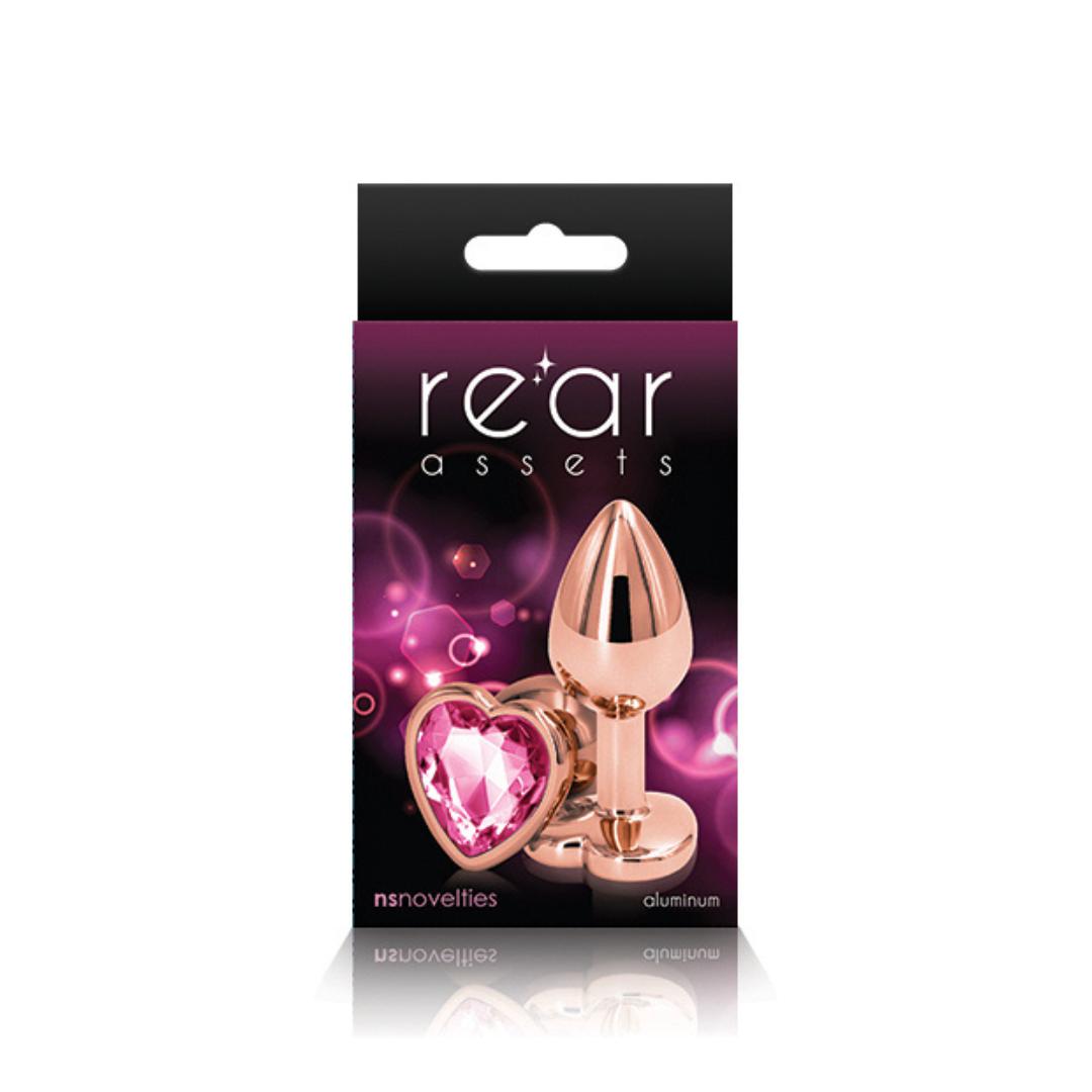 Rear Assets Aluminum Plug with Heart Gem