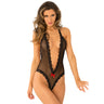 Rene Rofe Open Back Lace & Net Teddy