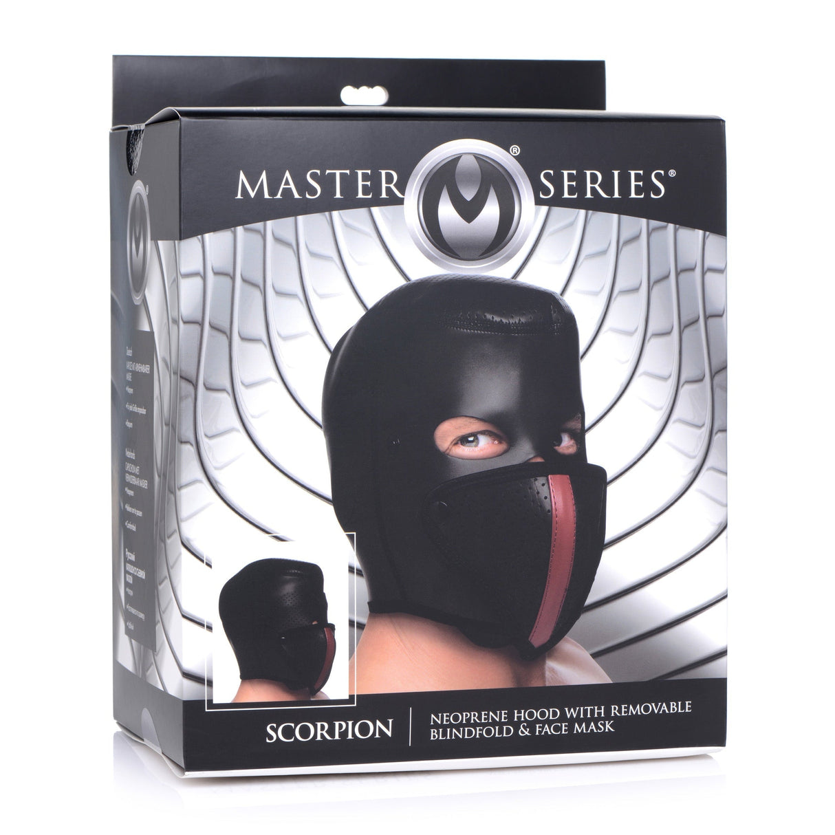 Scorpion Hood With Removable Blindfold and Face Mask