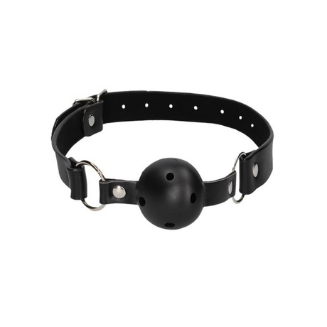Shots Ouch Ball Gag with Leather Straps