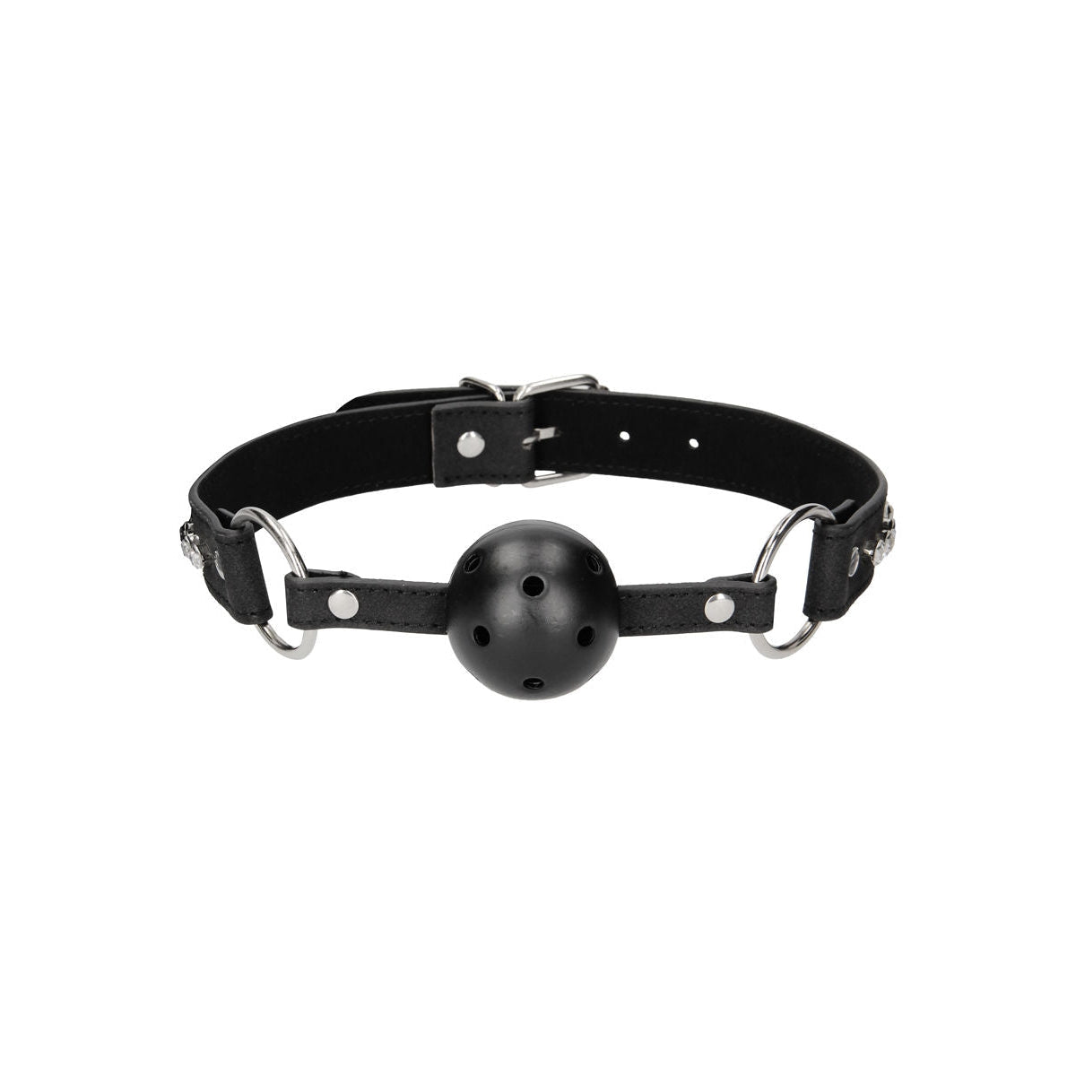 Shots Ouch Breathable Ball Gag with Diamond Studded Straps