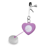Silicone Light Up Heart Nipple Clamps