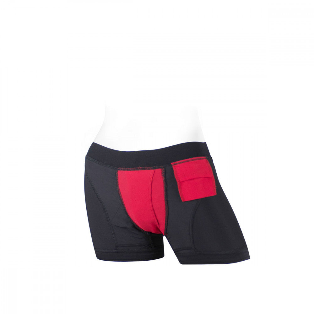 SpareParts Tomboii Black & Red Boxer Briefs Harness