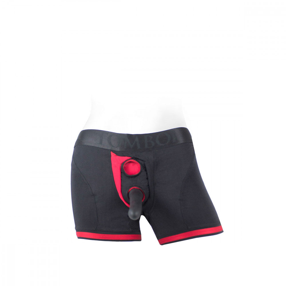 SpareParts Tomboii Black & Red Boxer Briefs Harness