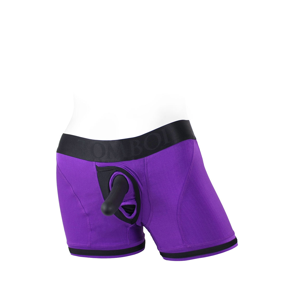 SpareParts Tomboii Purple & Black Boxer Briefs Harness - Plus Size