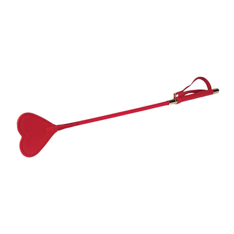 Spartacus PU Riding Crop with Plush Heart Shape Tip
