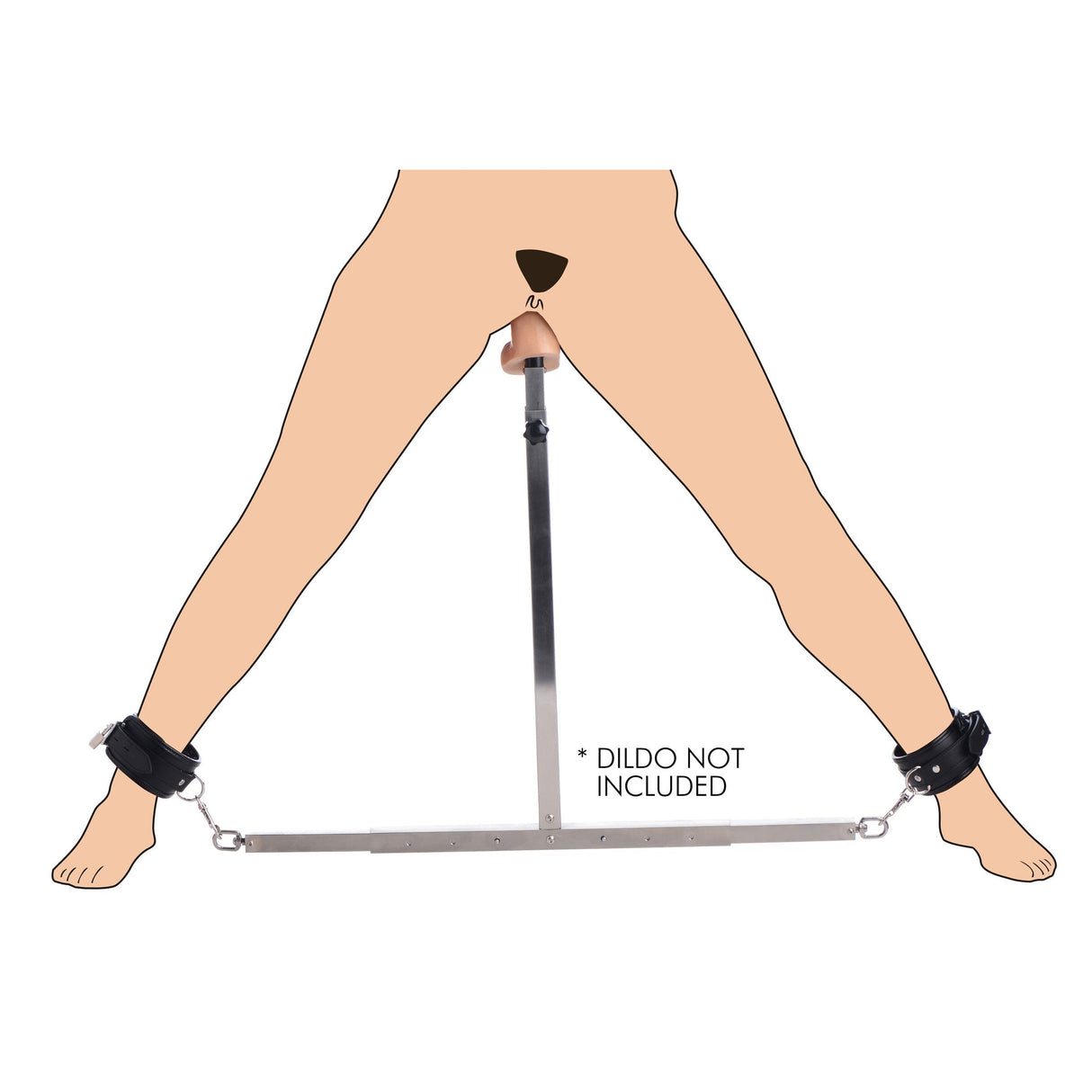 Squat Anal Impaler with Spreader Bar and Cuffs