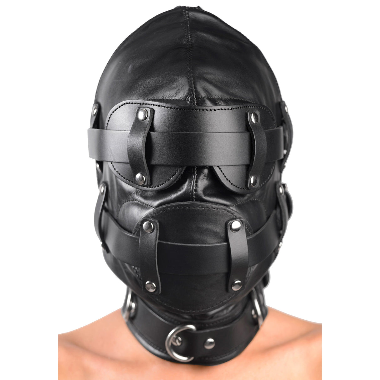 Total Lockdown Leather Hood