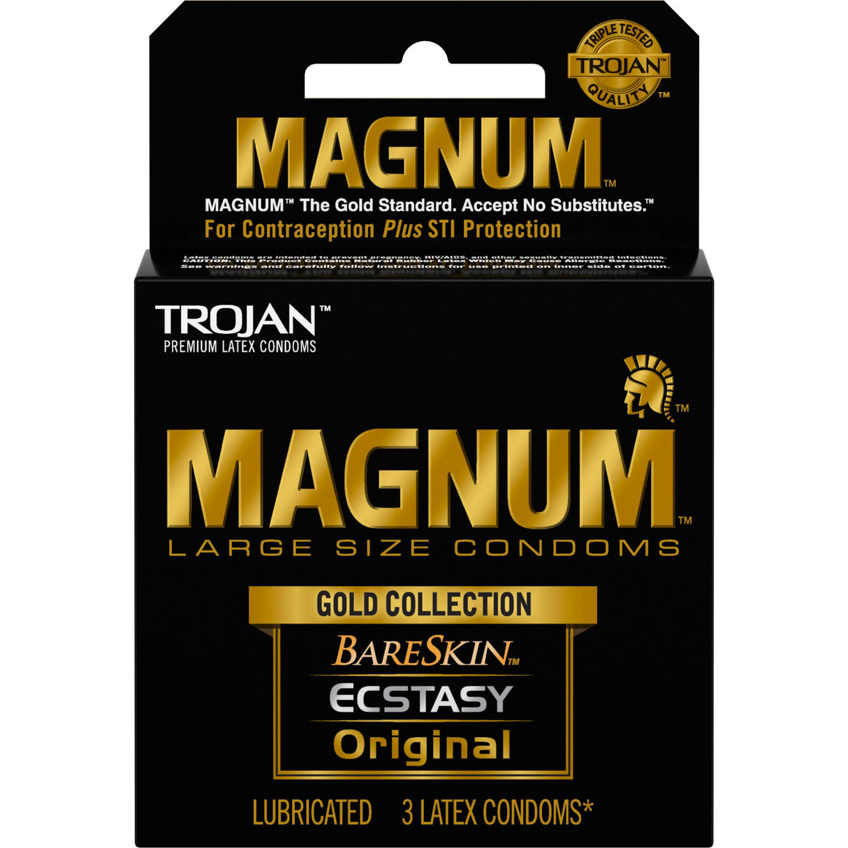 Trojan Magnum Gold Collection - Box Of 3